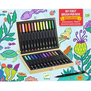 Feutres pinceaux 1ers LES COULEURS Djeco