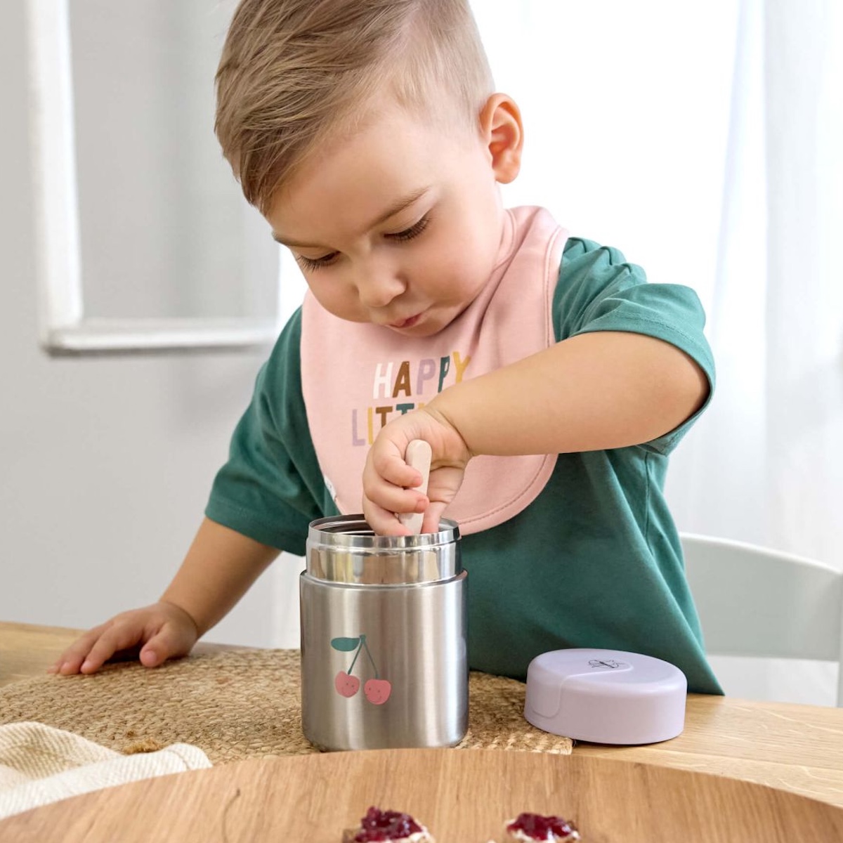 Food Jar Happy Fruits Cherry Laessig