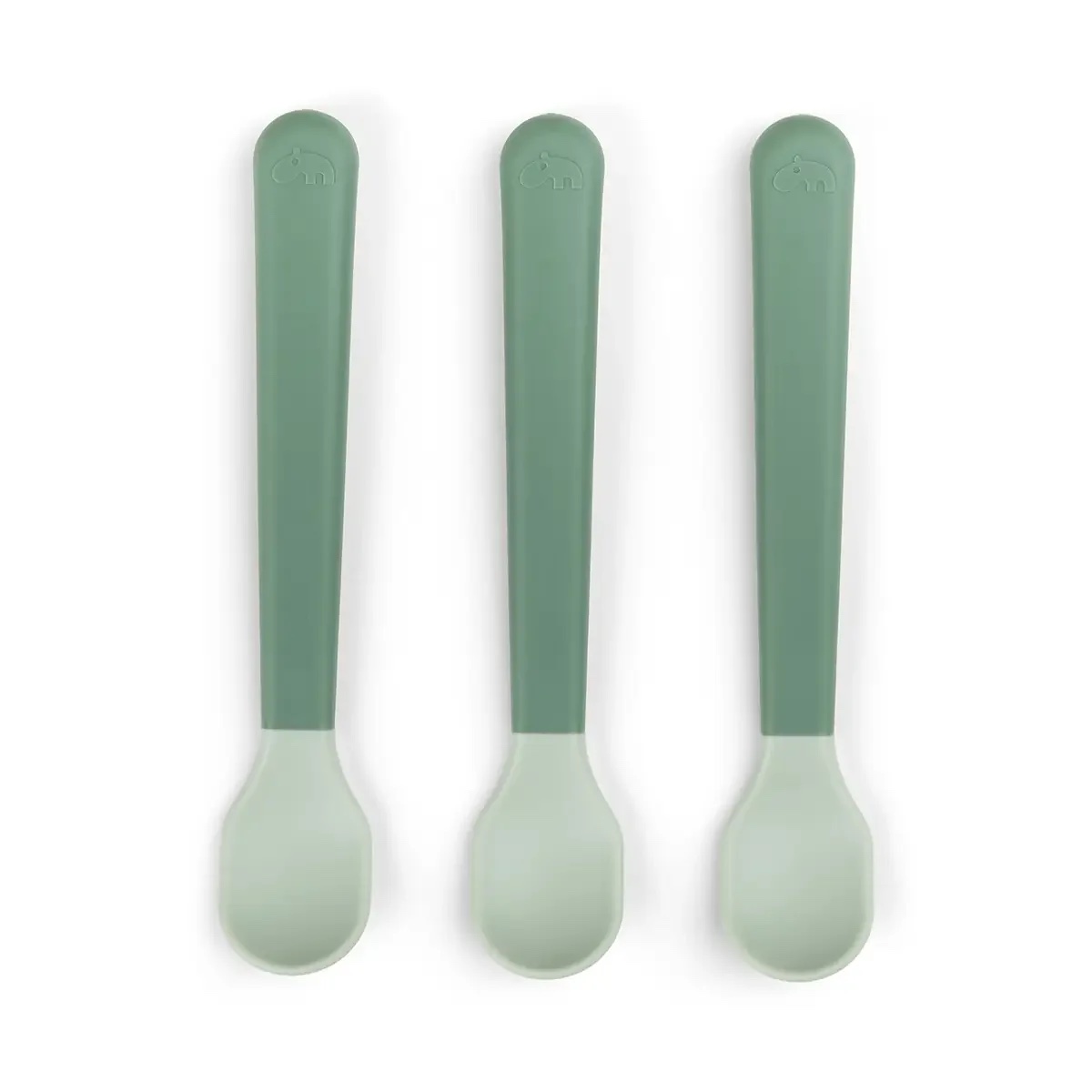Foodie easy-grip baby spoon 3-pack Done by deer Green