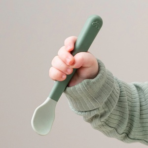 Foodie easy-grip baby spoon 3-pack Done by deer Green