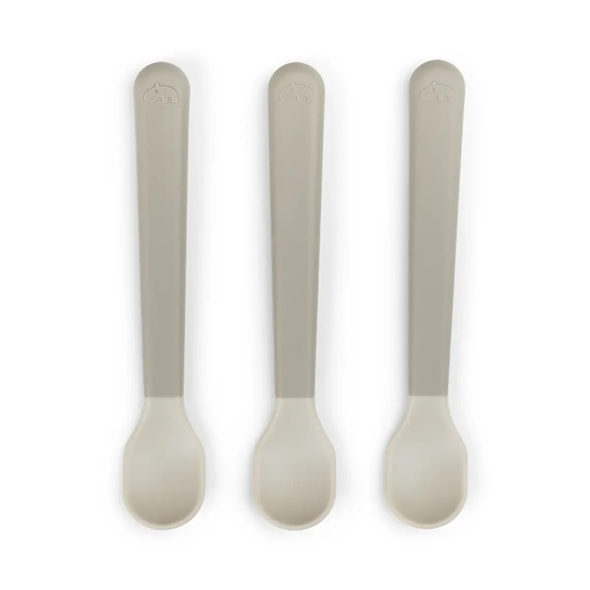 Foodie easy-grip baby spoon 3-pack Done by deer Sand