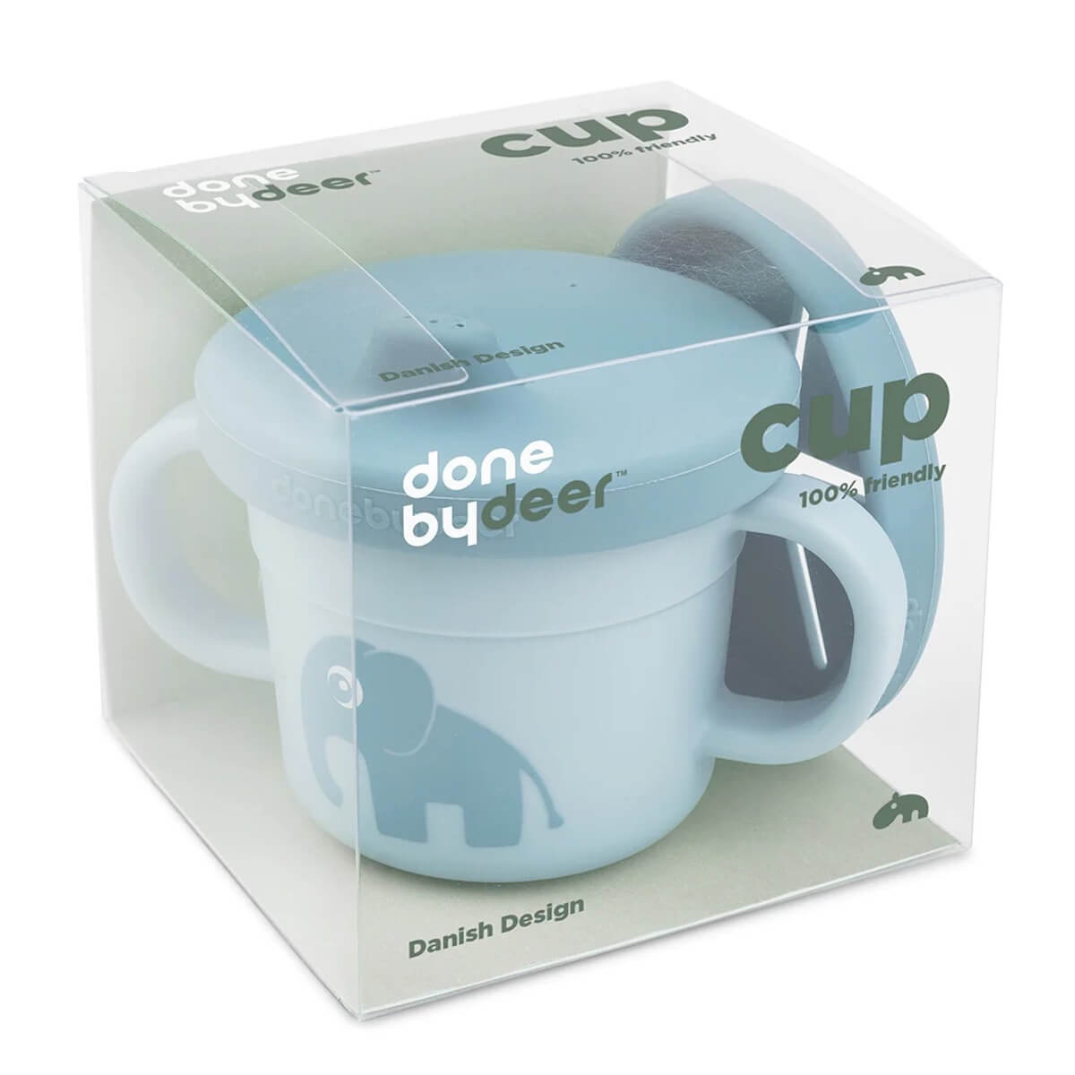 Foodie Snack & Trinkbecherset ELPHEE Done by Deer blau