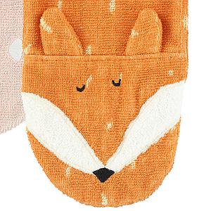 Gant de toilette pack 2 MRS RABBIT MR. FOX Trixie