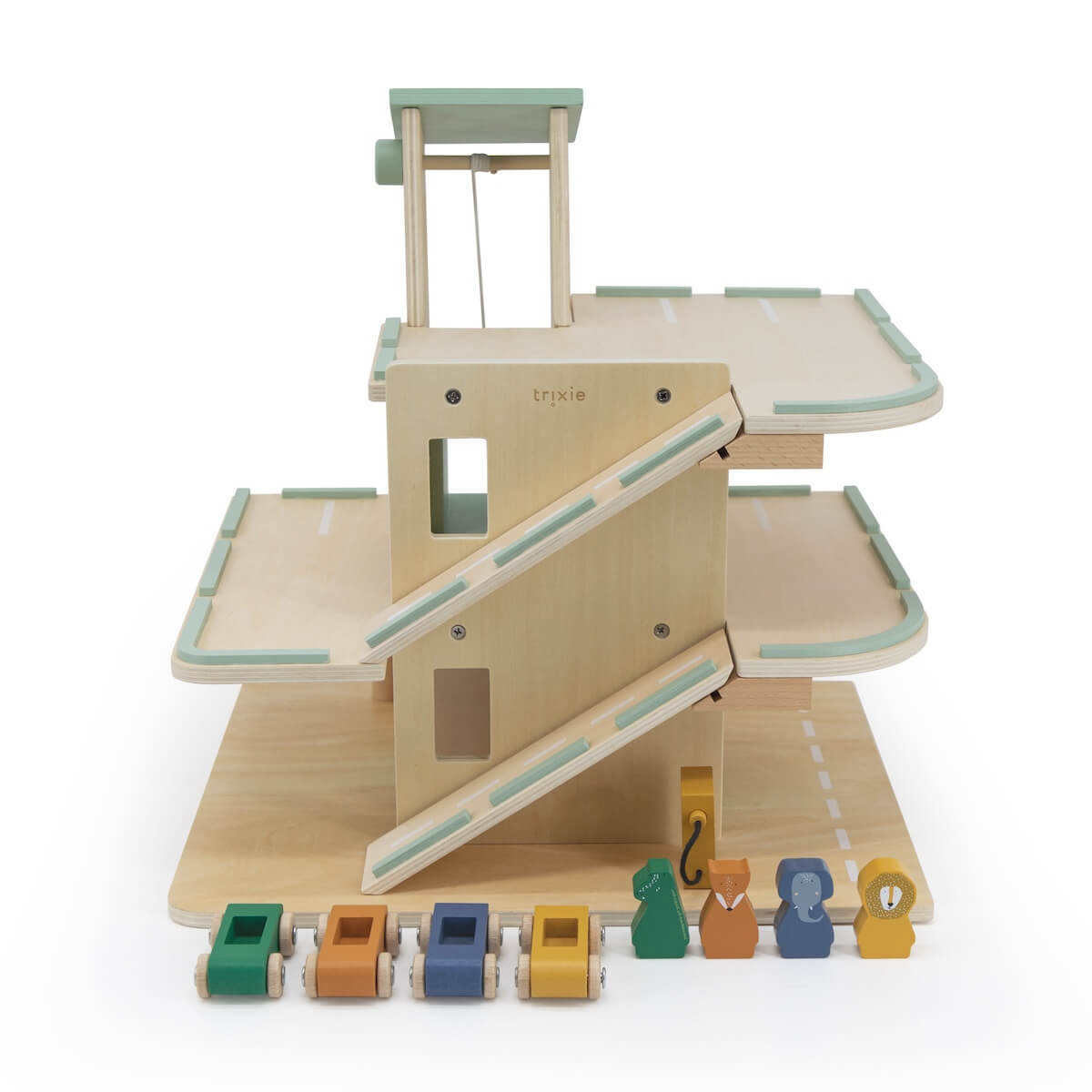 Garage en bois avec accessoires Trixie