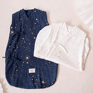 Gigoteuse 0-6m DREAMY Nobodinoz gold stella-midnight blue