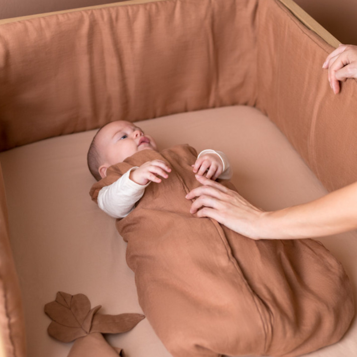 Gigoteuse 0-6M mi-saison LIN FRANÇAIS Nobodinoz Noisette