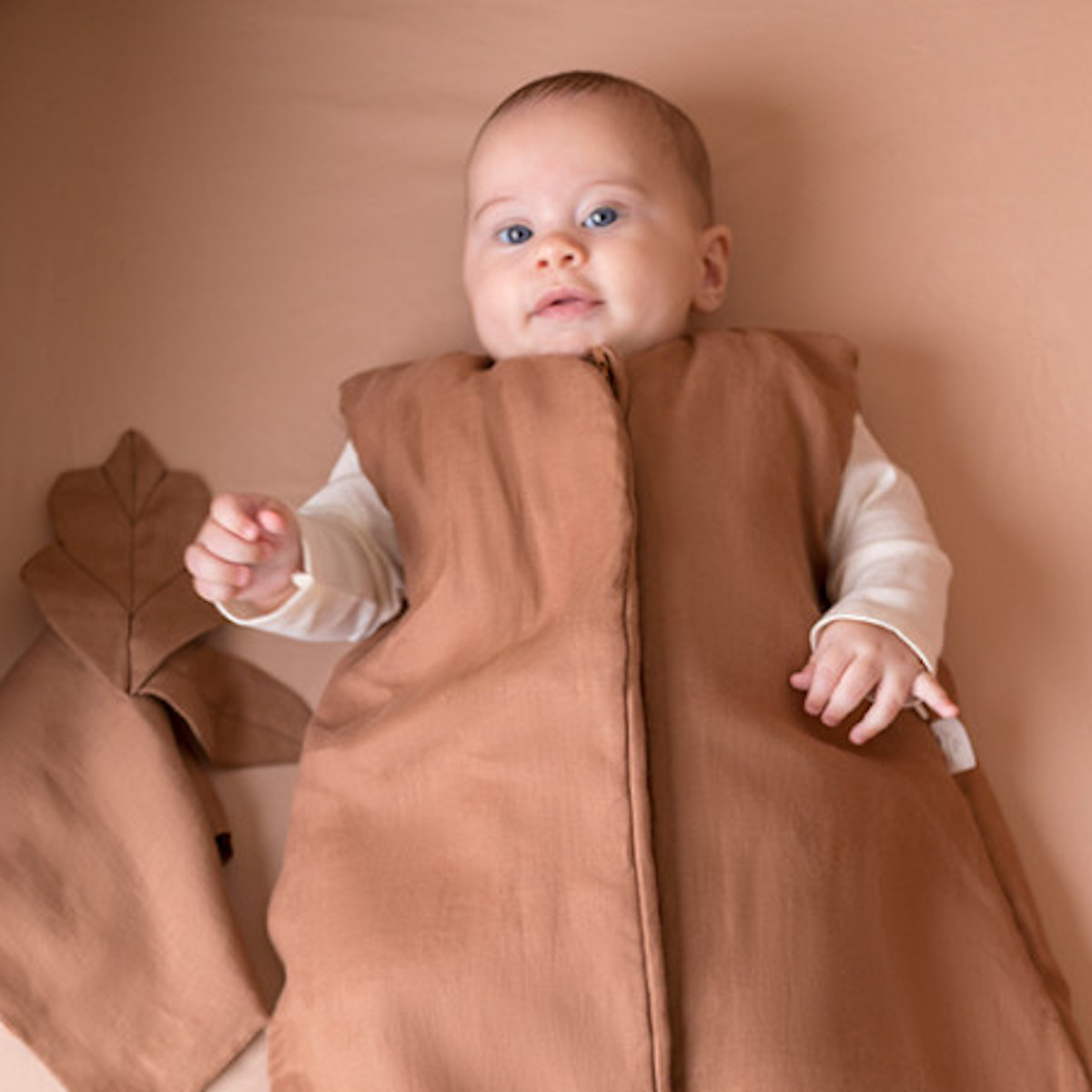 Gigoteuse 0-6M mi-saison LIN FRANÇAIS Nobodinoz Noisette