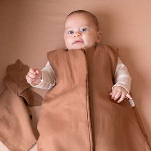 Gigoteuse 0-6M mi-saison LIN FRANÇAIS Nobodinoz Noisette