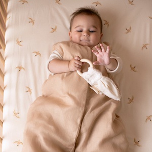 Gigoteuse 0-6M mi-saison LIN FRANÇAIS Nobodinoz Sand