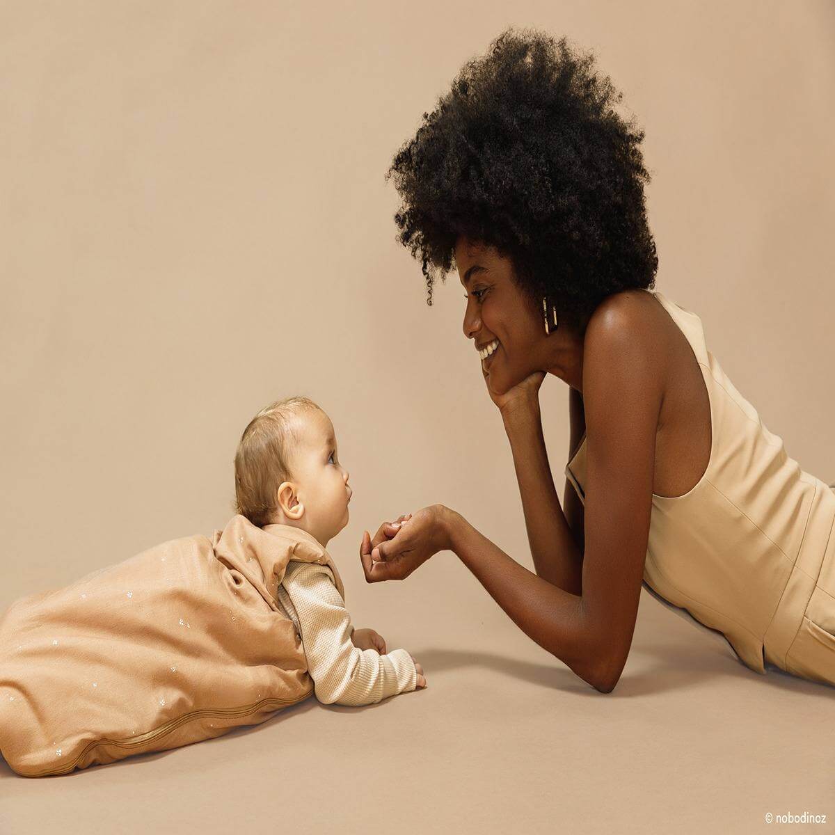 Gigoteuse mi-saison 0-6m COCOON STORIES Nobodinoz blush little cherries