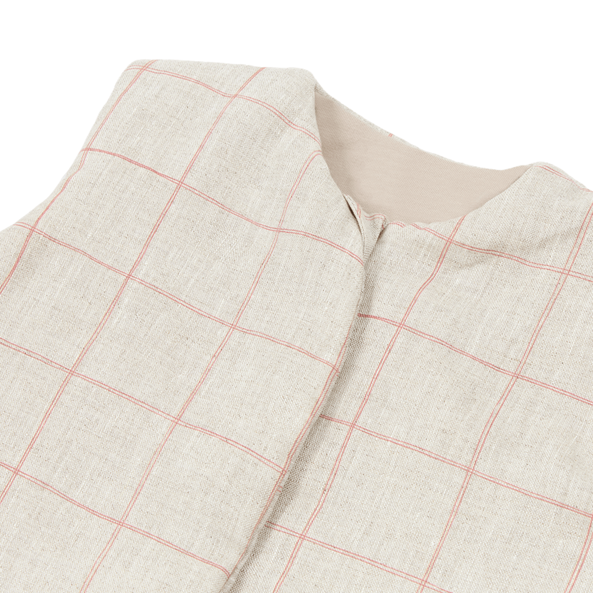 Gigoteuse mi-saison FRENCH LINEN 0-6m Nobodinoz carmine grid