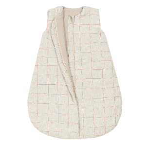 Gigoteuse mi-saison FRENCH LINEN 0-6m Nobodinoz carmine grid