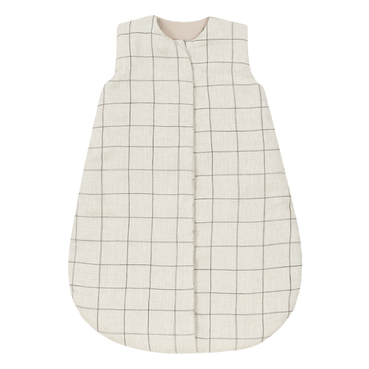 Gigoteuse mi-saison FRENCH LINEN 0-6m Nobodinoz charcoal grid