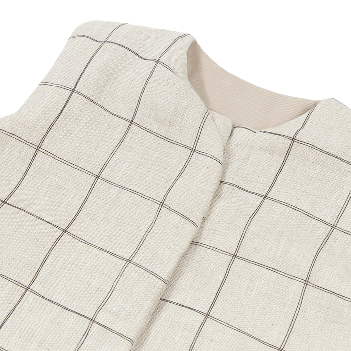 Gigoteuse mi-saison FRENCH LINEN 0-6m Nobodinoz charcoal grid