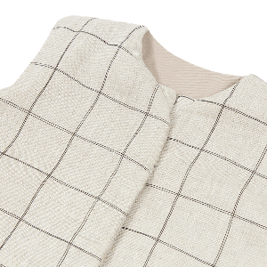 Gigoteuse mi-saison FRENCH LINEN 0-6m Nobodinoz charcoal grid