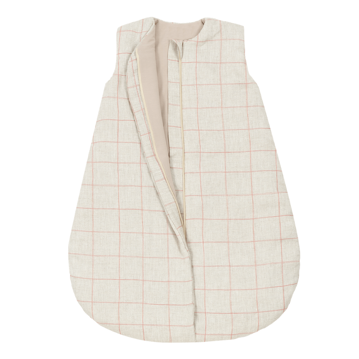 Gigoteuse mi-saison FRENCH LINEN 6-18m Nobodinoz carmine grid