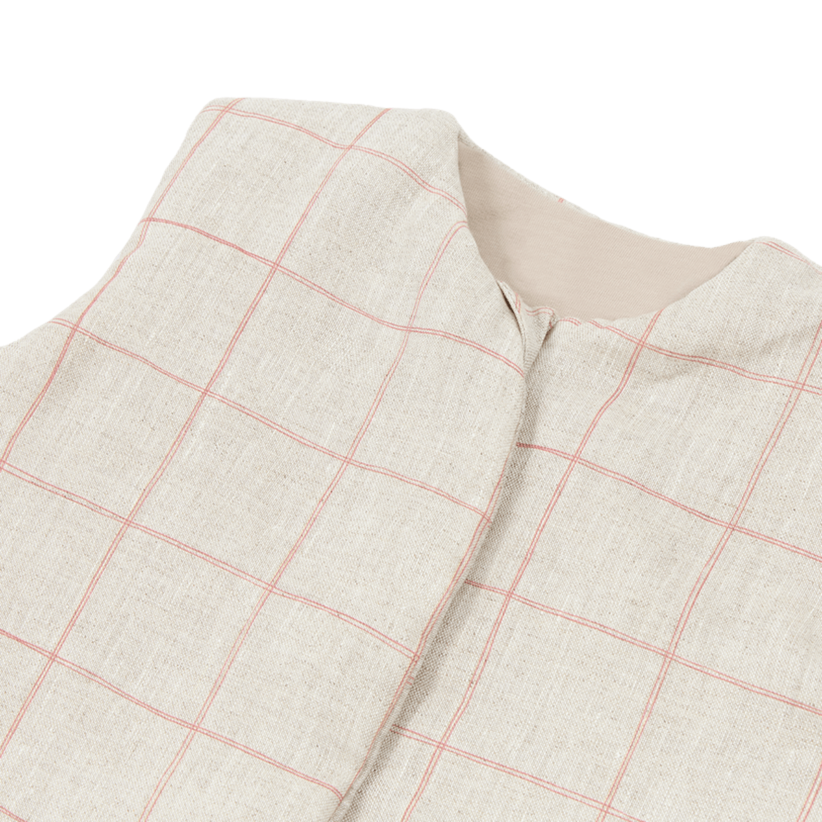 Gigoteuse mi-saison FRENCH LINEN 6-18m Nobodinoz carmine grid