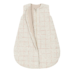 Gigoteuse mi-saison FRENCH LINEN 6-18m Nobodinoz carmine grid
