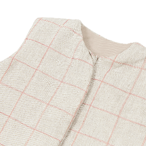 Gigoteuse mi-saison FRENCH LINEN 6-18m Nobodinoz carmine grid