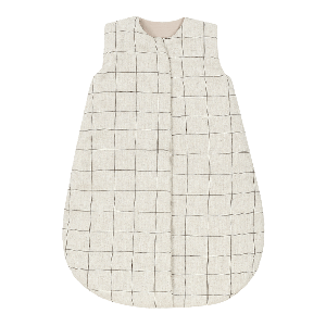 Gigoteuse mi-saison FRENCH LINEN 6-18m Nobodinoz charcoal grid