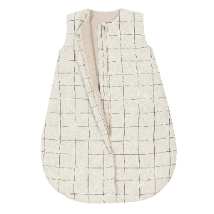 Gigoteuse mi-saison FRENCH LINEN 6-18m Nobodinoz charcoal grid