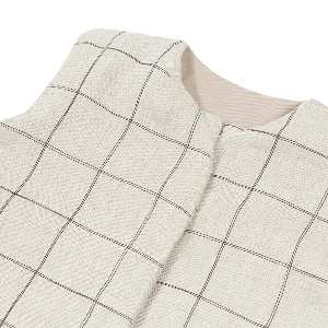 Gigoteuse mi-saison FRENCH LINEN 6-18m Nobodinoz charcoal grid