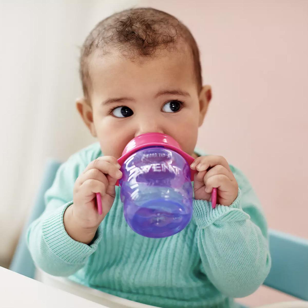 Gobelet anti-fuite 200ml Avent rose