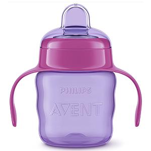 Gobelet anti-fuite 200ml Avent rose