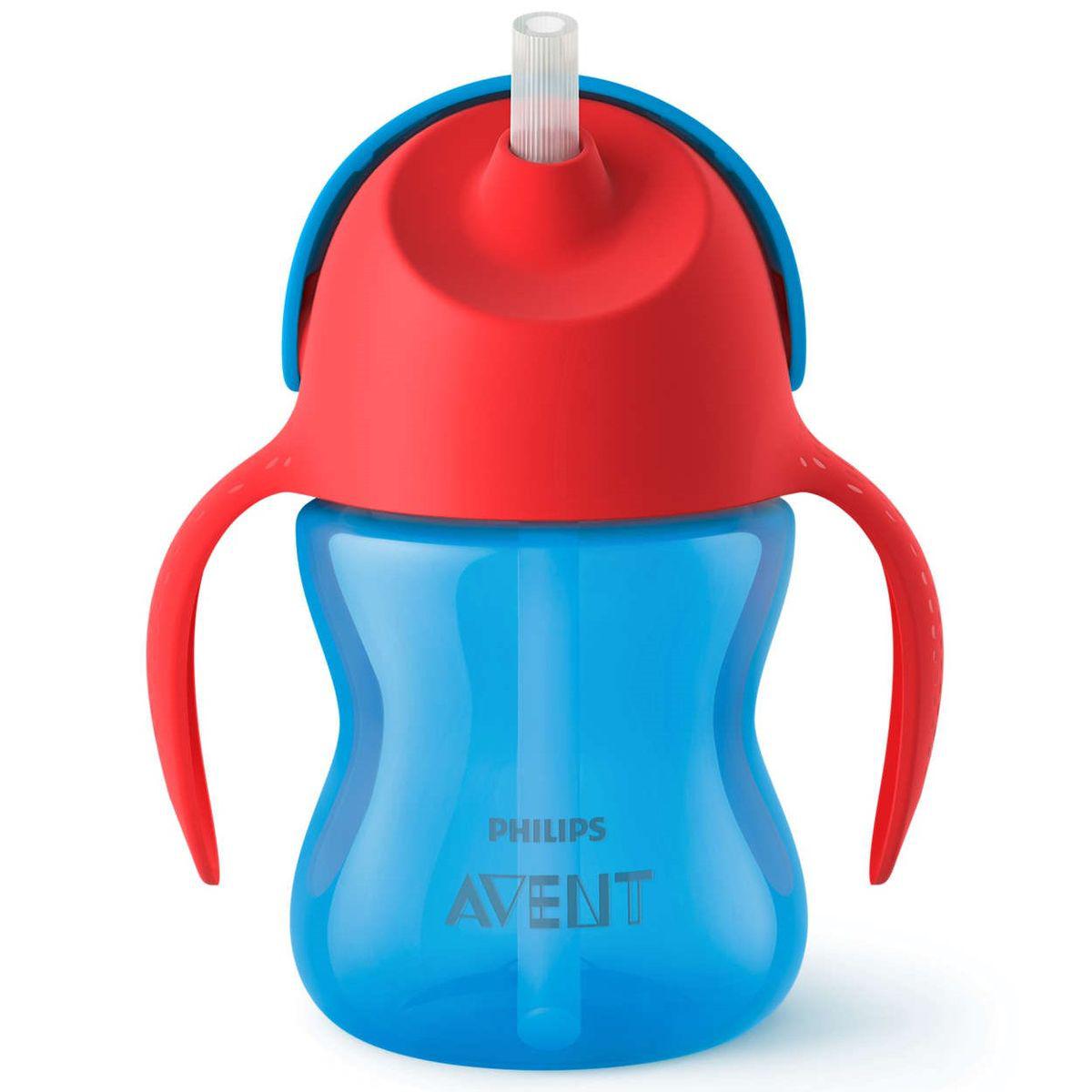 Gobelet-paille 200ml BOY Avent bleu
