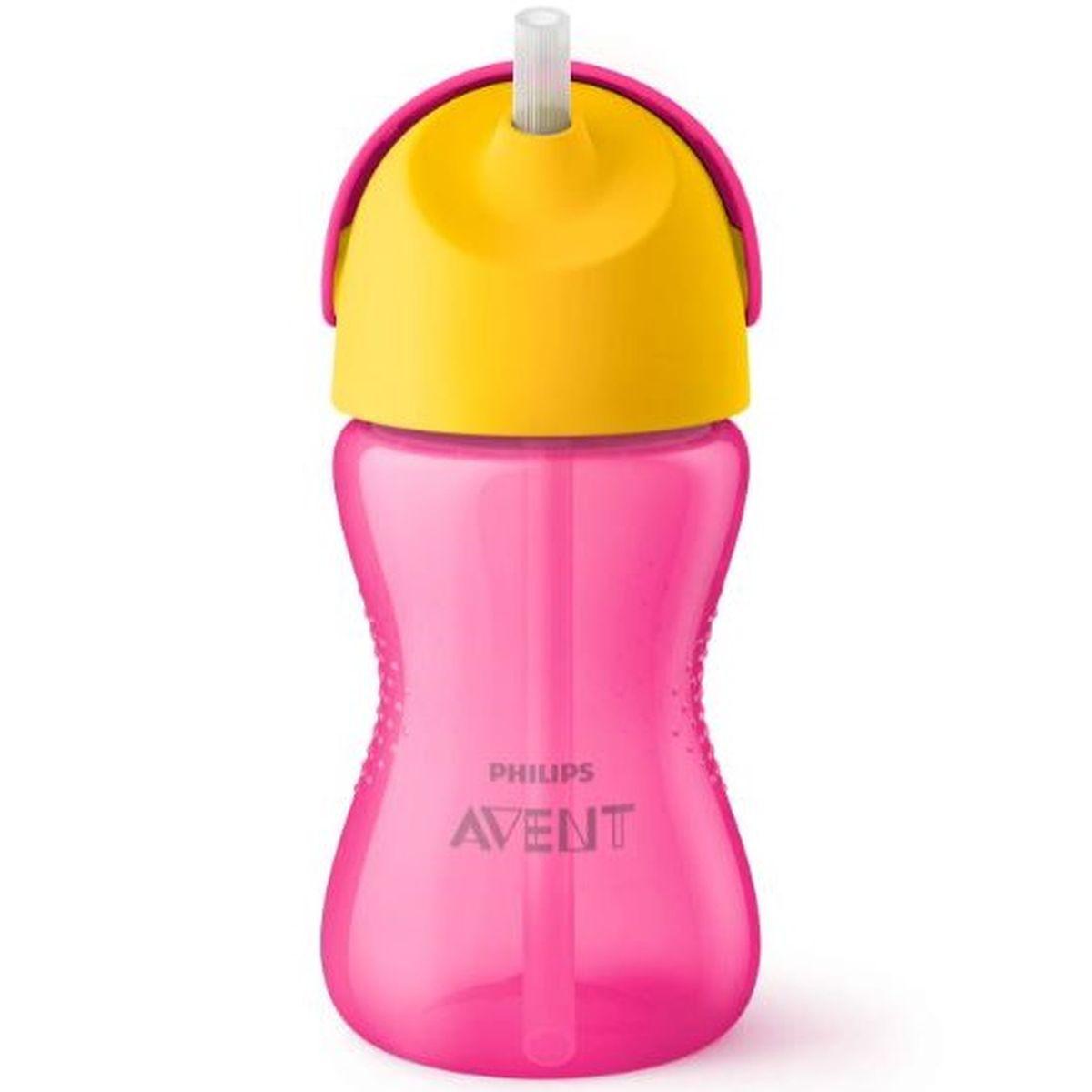 Gobelet-paille 300ml GIRL Avent rose