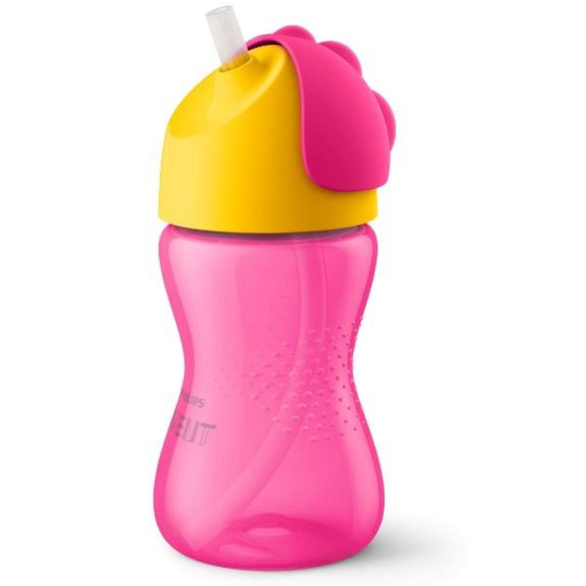 Gobelet-paille 300ml GIRL Avent rose