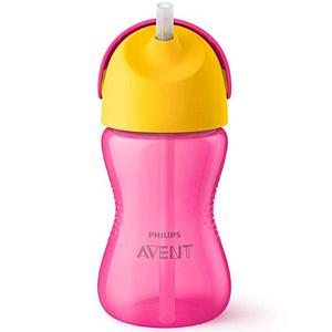 Gobelet-paille 300ml GIRL Avent rose