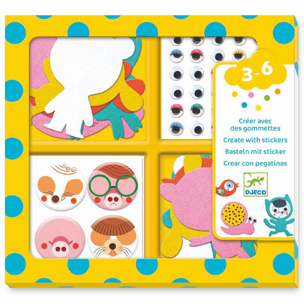 Gommettes J'AIME LES ANIMAUX Djeco