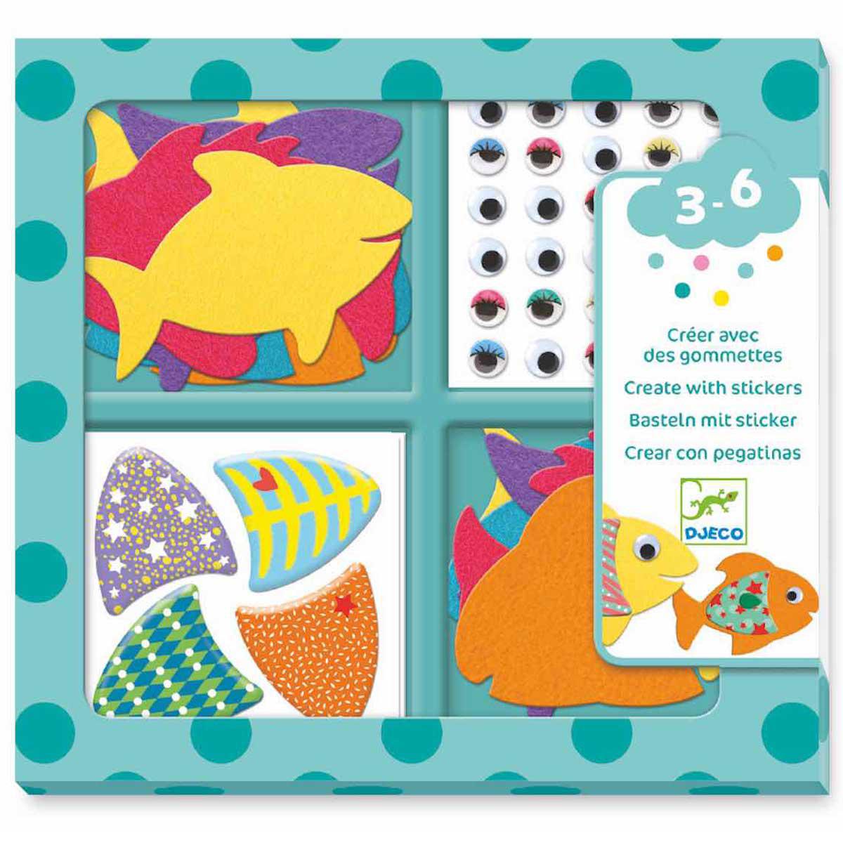 Gommettes J'AIME LES POISSONS Djeco