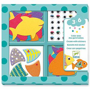 Gommettes J'AIME LES POISSONS Djeco