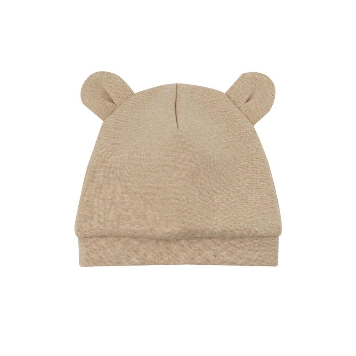 Gorro bebé TEDDY 40-42cm Wooly Organic canalé light brown
