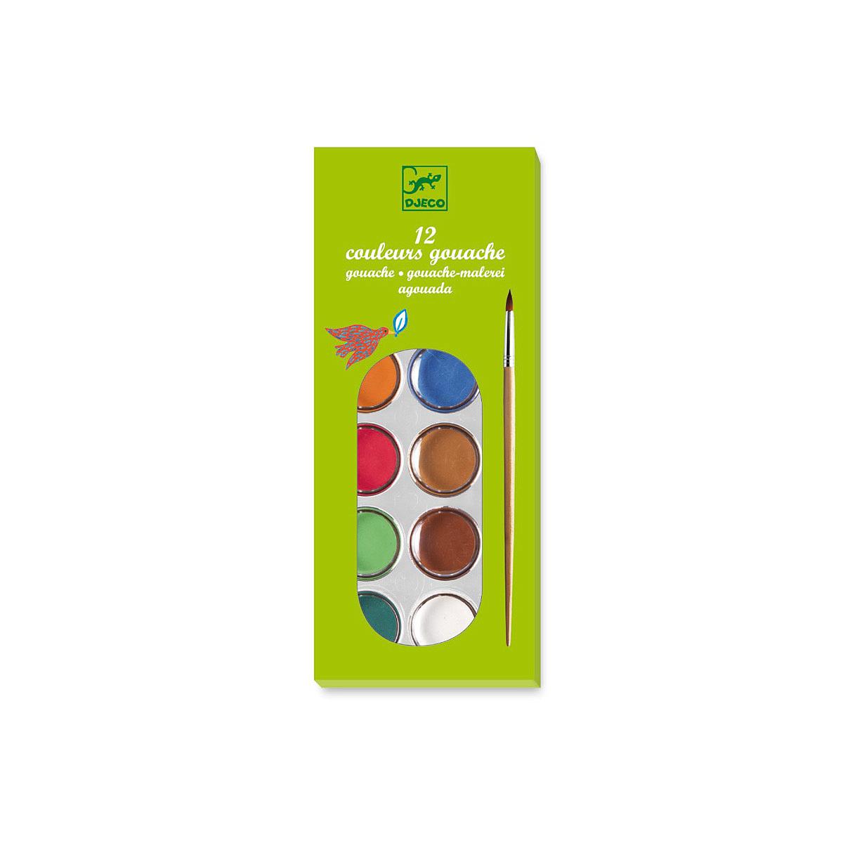 Gouaches classique-par 12 LES COULEURS POUR LES GRANDS Djeco