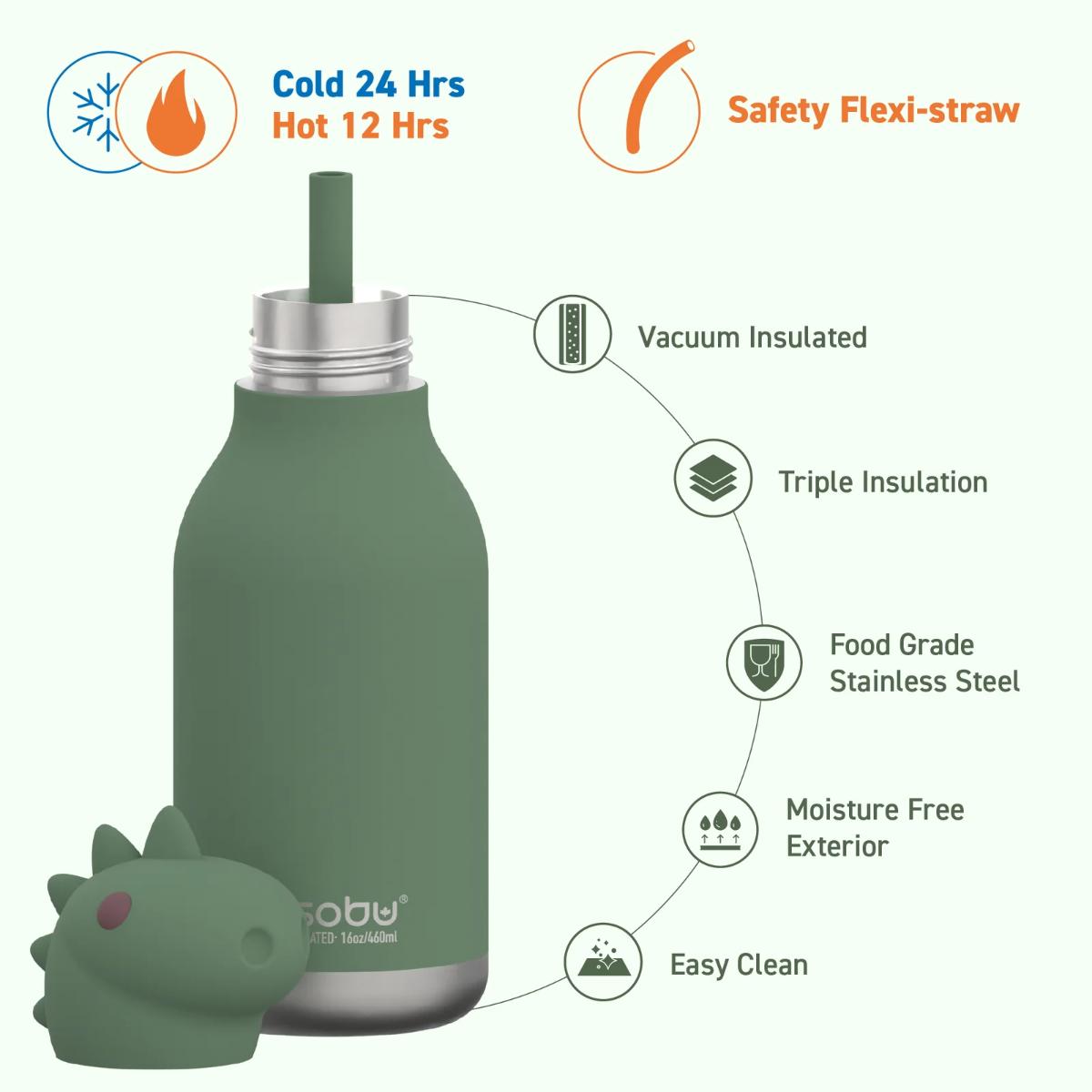 Gourde enfant 460ml DINOSAUR Bestie by Asobu