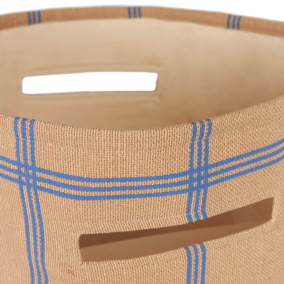 Grand panier de rangement VIBES Nobodinoz Brown blue windowpane