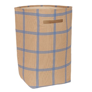 Grand panier de rangement VIBES Nobodinoz Brown blue windowpane