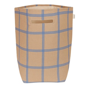 Grand panier de rangement VIBES Nobodinoz Brown blue windowpane