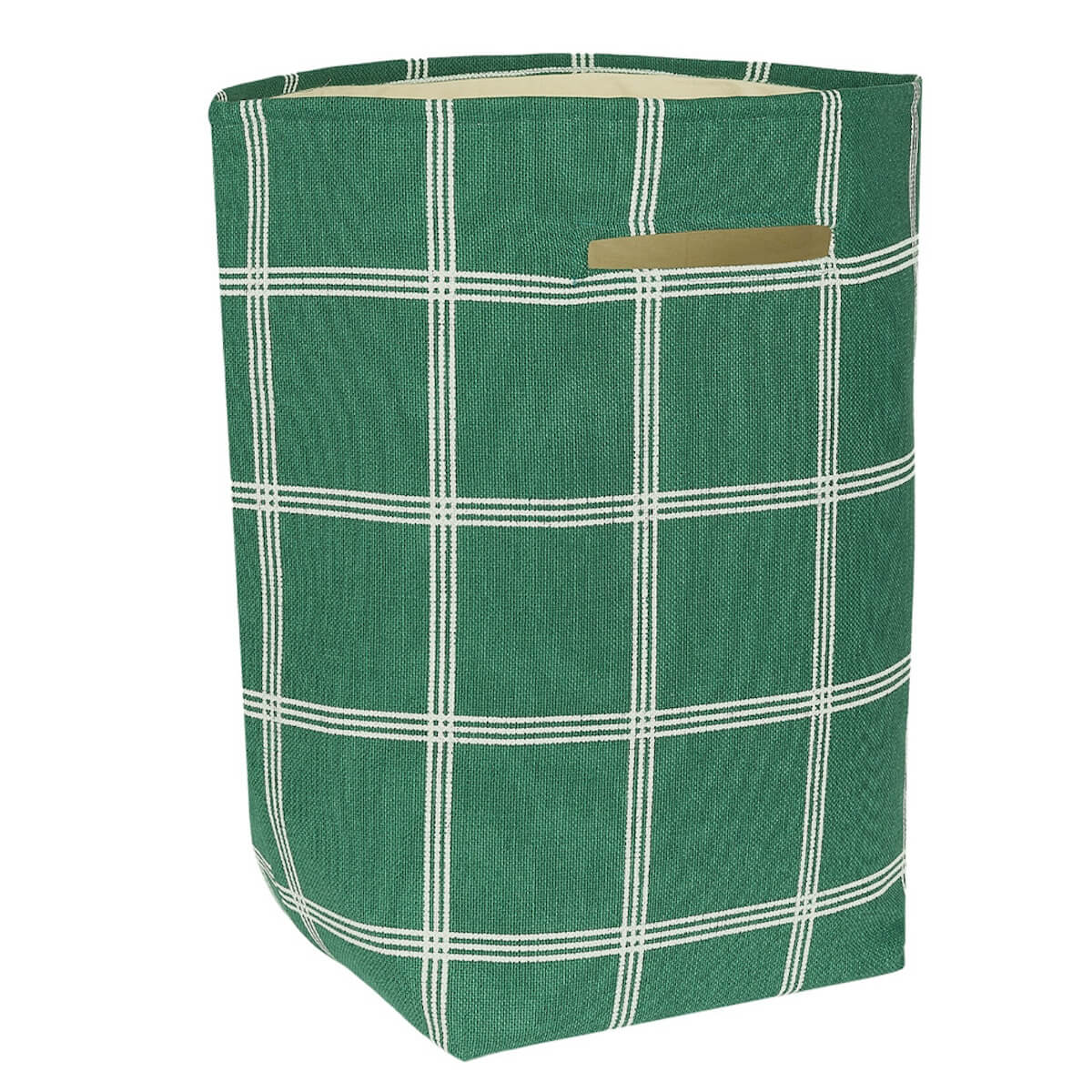 Grand panier de rangement VIBES Nobodinoz Green white windowpane