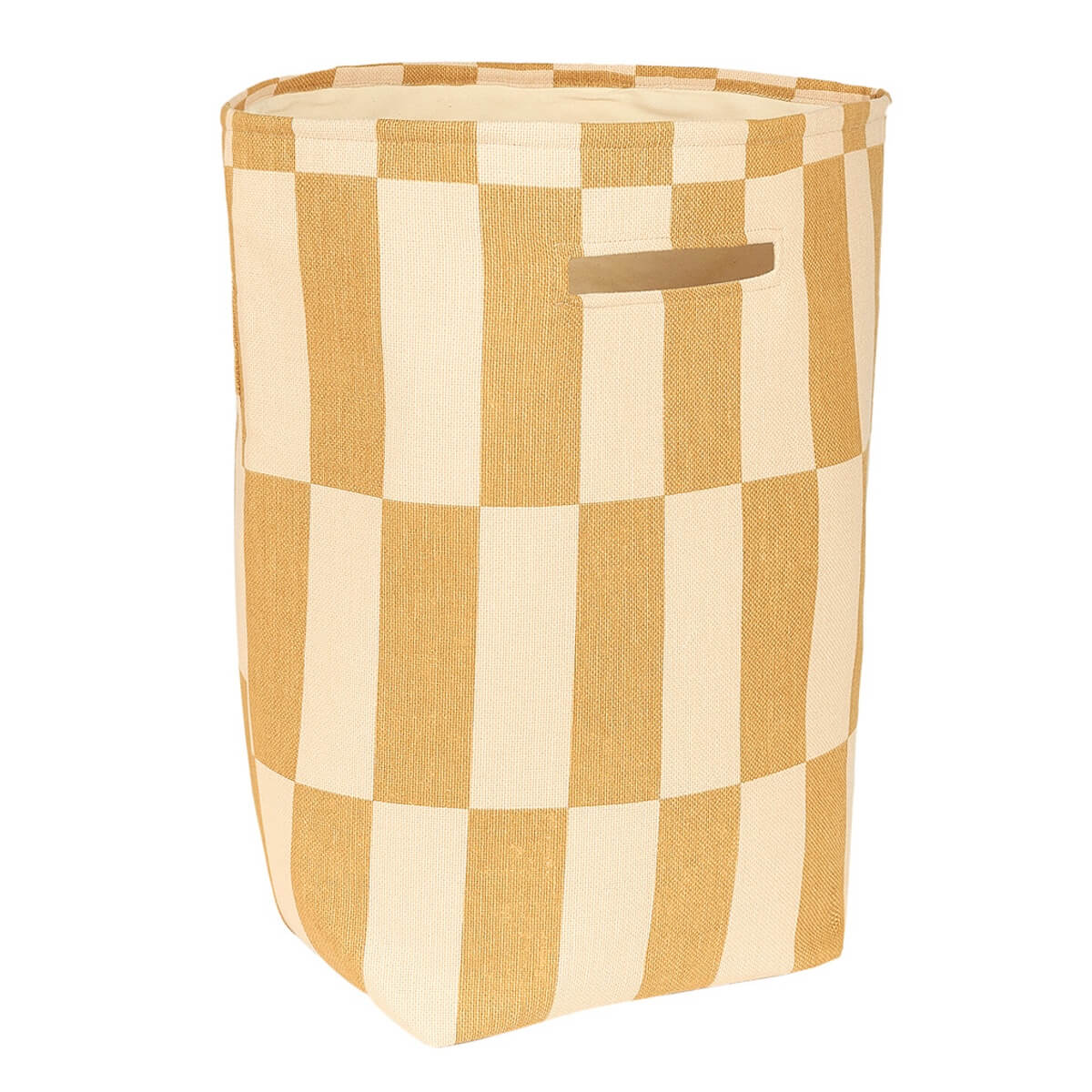 Grand panier de rangement VIBES Nobodinoz Mustard and sand tiles