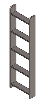 Grande échelle pour lits superposés 198cm kasva