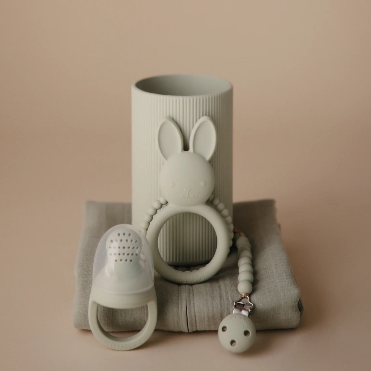 Grignoteur bébé 2pc Mushie Sage
