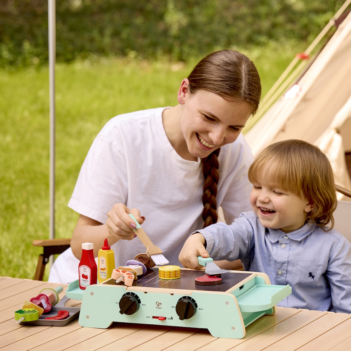 Gril et plaque de cuisson pour barbecue Hape