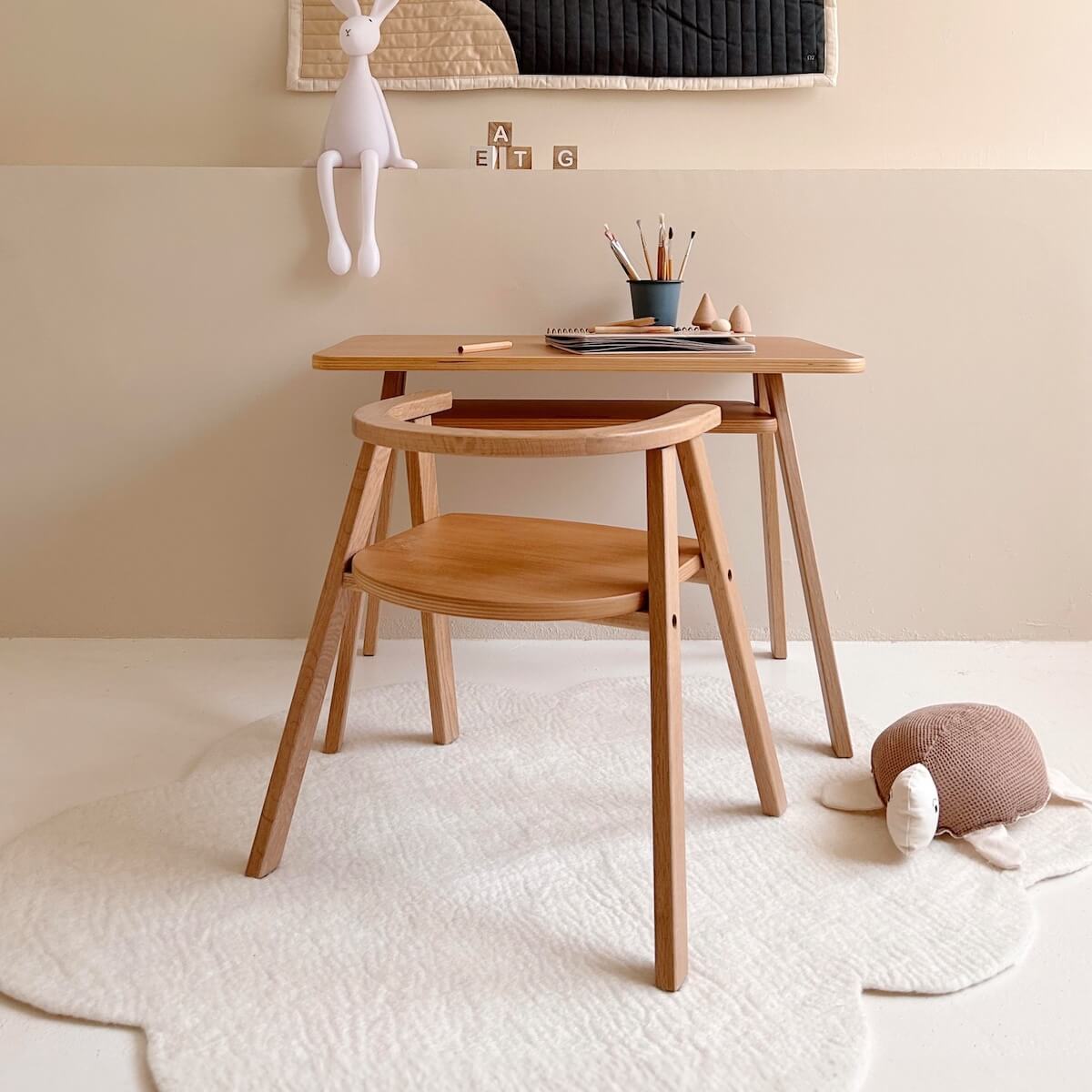 Growing Green Kid Table Nobodinoz Natural Oak