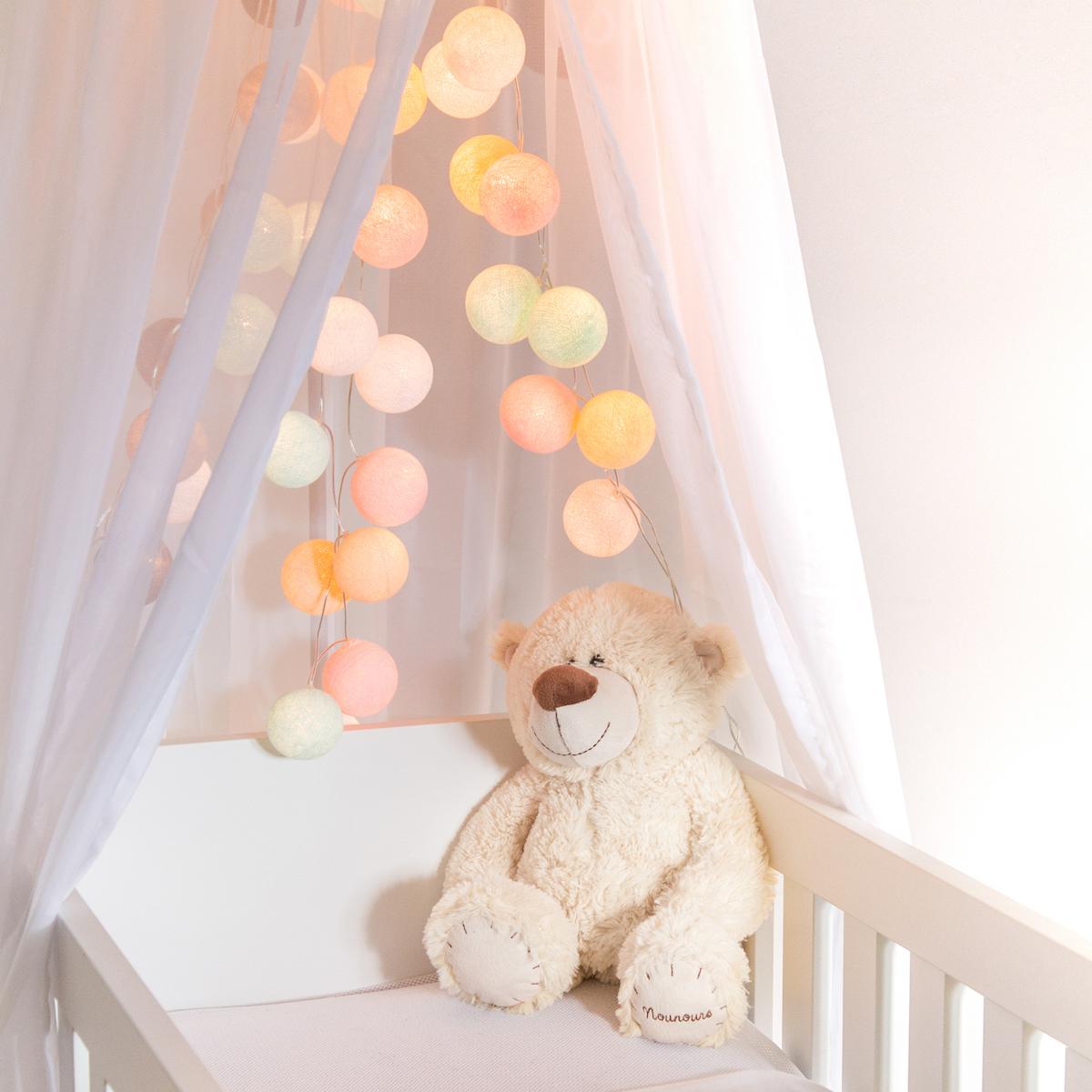 Guirlande Lumineuse Cotton Ball Lights Anthracite Abitare Kids