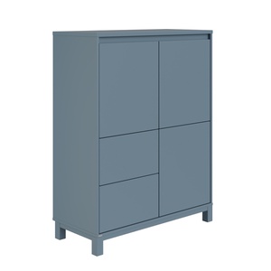 Highboard 2 portes 2 tiroirs OLLI Paidi bleu mat