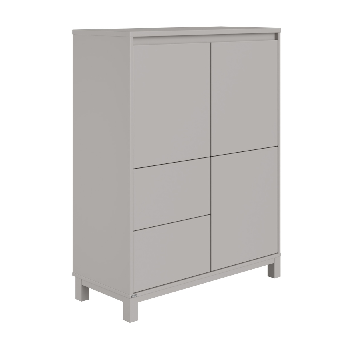 Highboard 2 portes 2 tiroirs OLLI Paidi gris manhattan